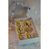 Kerstballen 6x6 cm geel